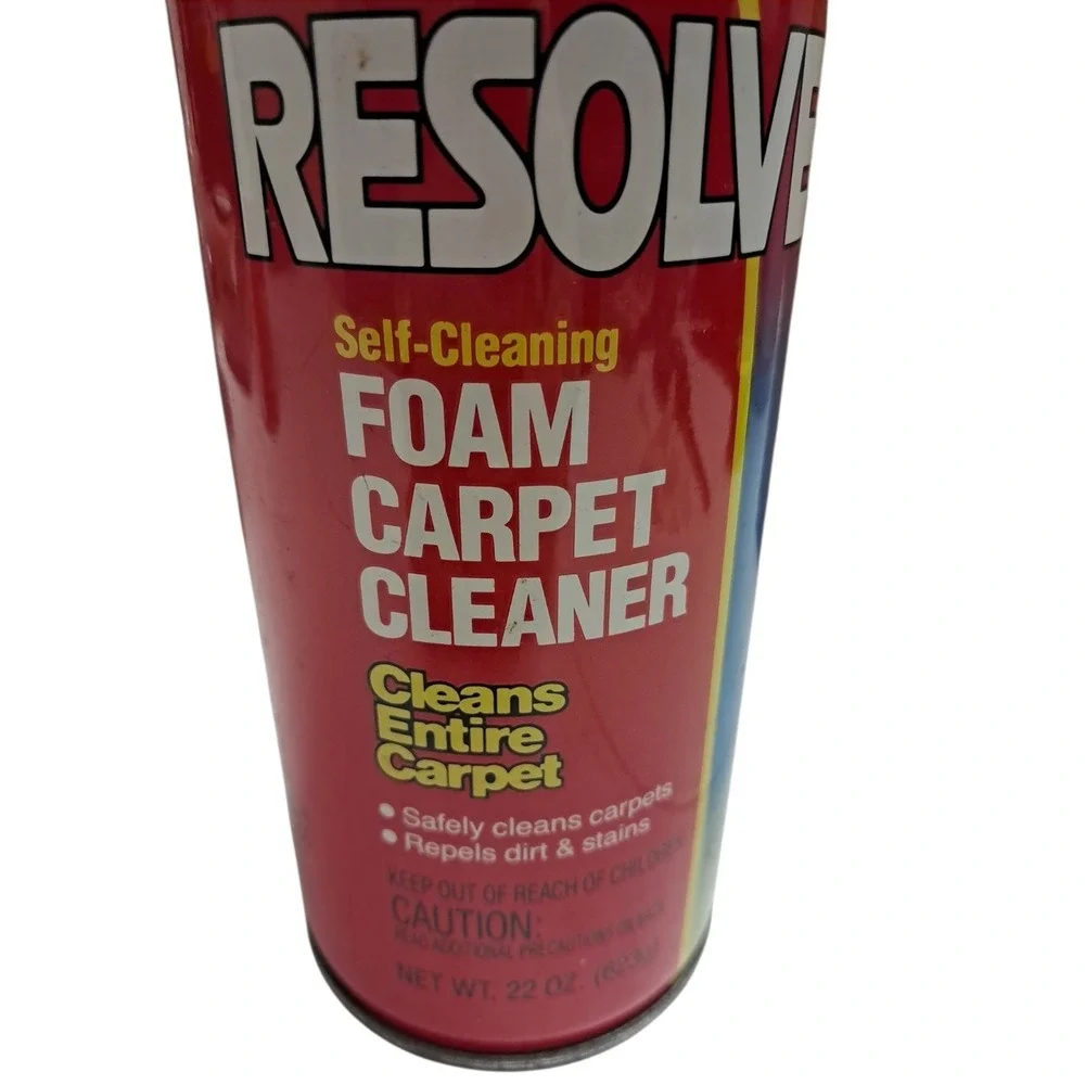 NEW OLD‎ STOCK VINTAGE 90S RESOLVE Bottle 22oz Self Cleaning Foam Carpet Cleaner